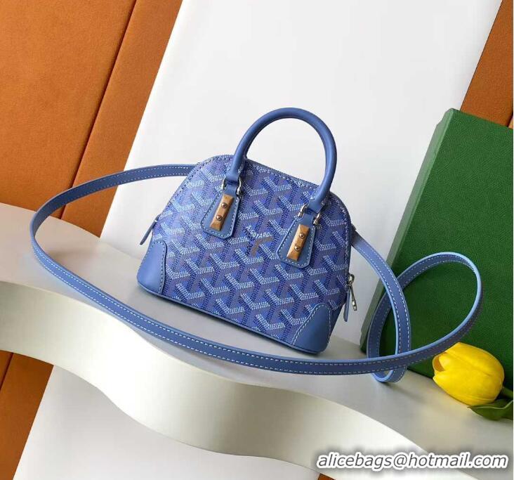 Grade Design Goyard Chevroches Vendome Nano Top Handle Bag Mini 2158 Light Blue