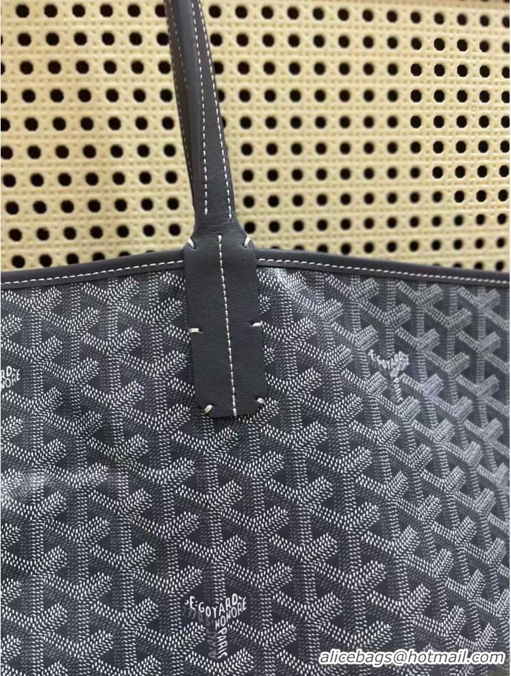 Luxury Classic Goyard Original Saint Louis Tote Bag XXL 2376 Dark Grey