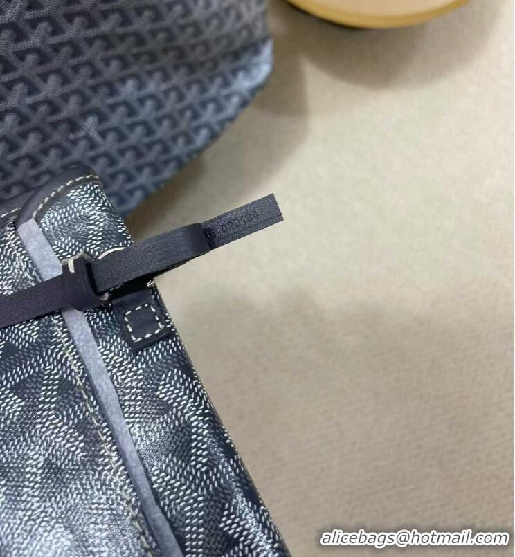 Luxury Classic Goyard Original Saint Louis Tote Bag XXL 2376 Dark Grey