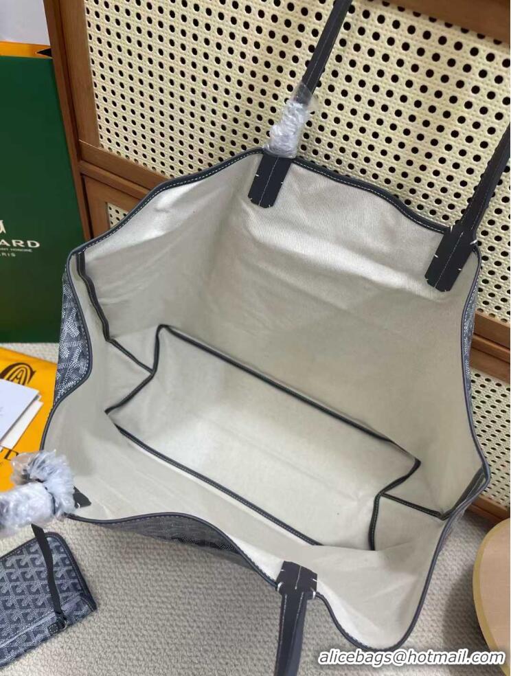 Luxury Classic Goyard Original Saint Louis Tote Bag XXL 2376 Dark Grey