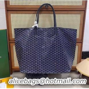 For Men Goyard Original Saint Louis Tote Bag XXL 2376 Navy Blue