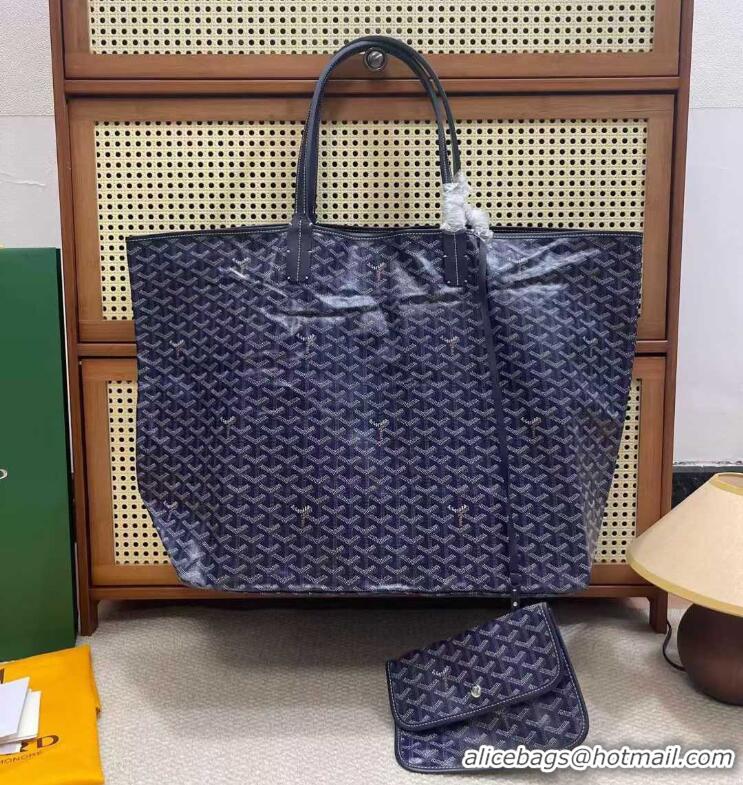 For Men Goyard Original Saint Louis Tote Bag XXL 2376 Navy Blue