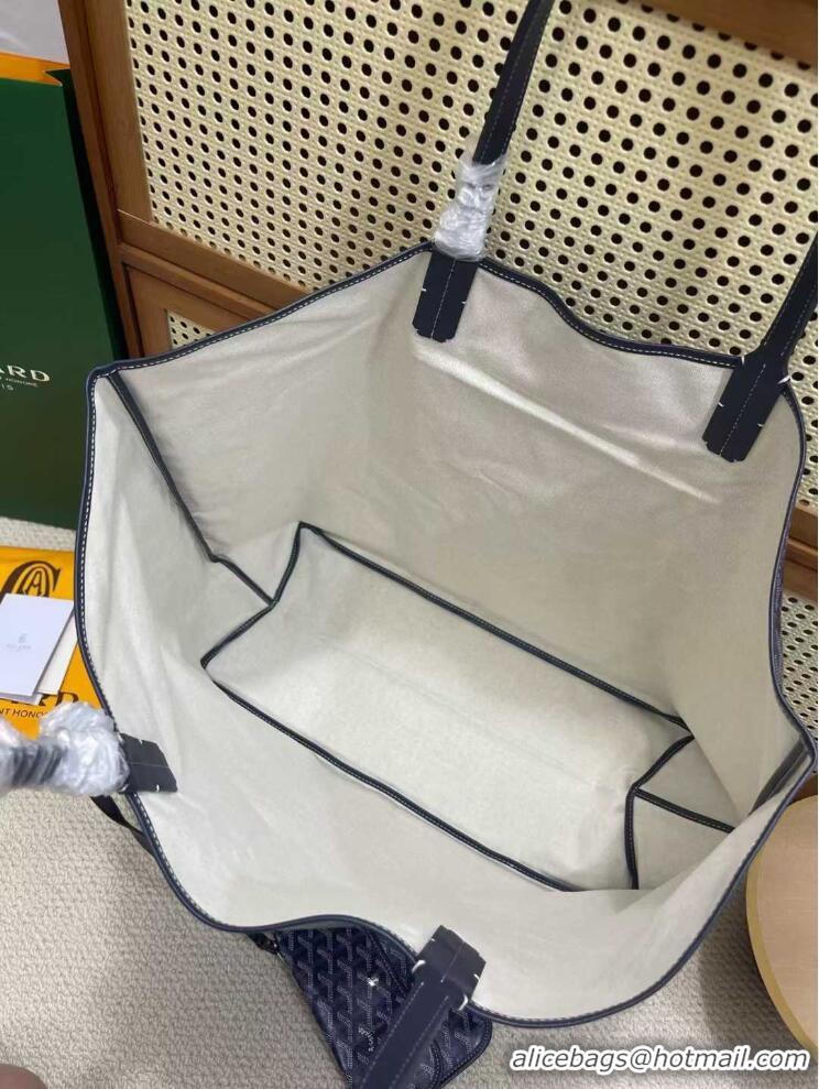 For Men Goyard Original Saint Louis Tote Bag XXL 2376 Navy Blue