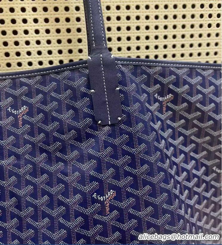 For Men Goyard Original Saint Louis Tote Bag XXL 2376 Navy Blue
