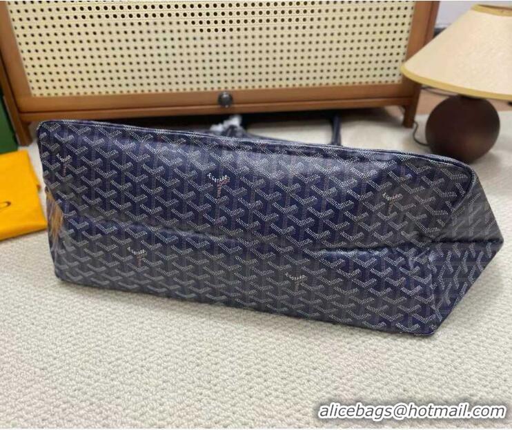 For Men Goyard Original Saint Louis Tote Bag XXL 2376 Navy Blue
