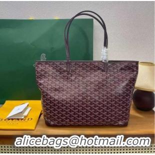 Sophisticated Goyard Artois Original Zipper Bag GM 00319 Bungundy