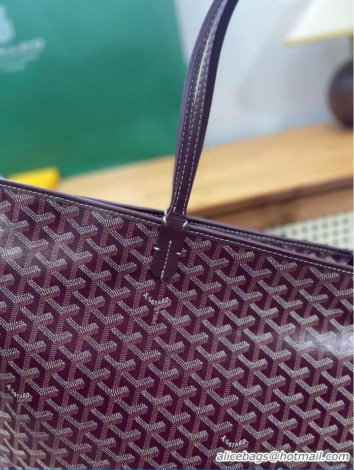 Sophisticated Goyard Artois Original Zipper Bag GM 00319 Bungundy