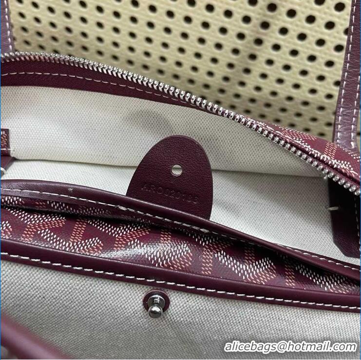 Sophisticated Goyard Artois Original Zipper Bag GM 00319 Bungundy