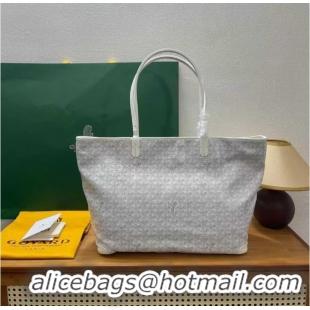 Refined Goyard Artois Original Zipper Bag GM 00319 White