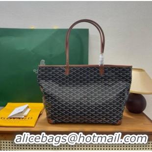 Fashion Goyard Artois Original Zipper Bag GM 00319 Black And Tan