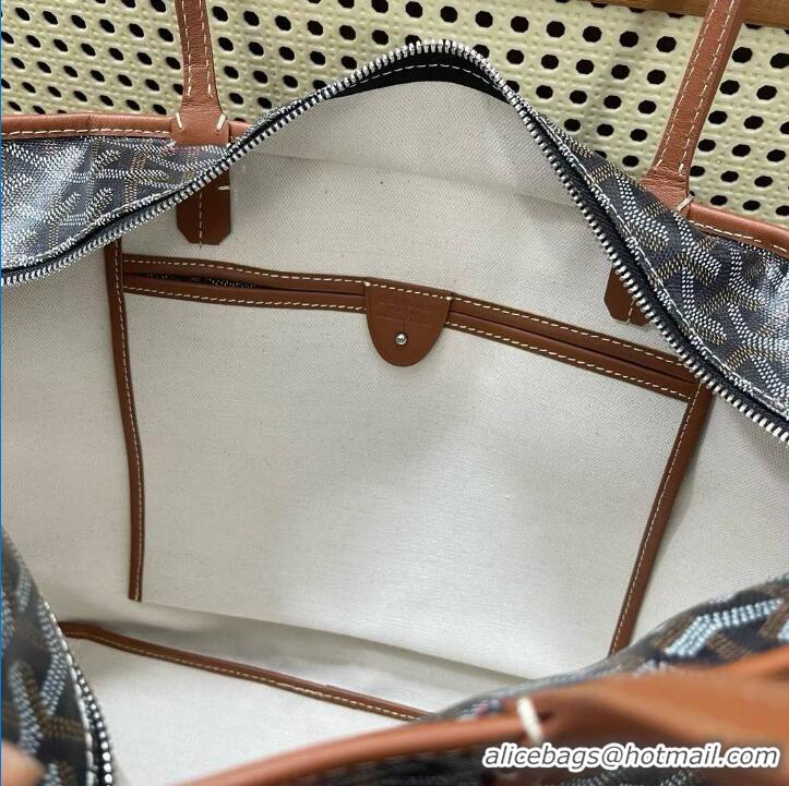 Fashion Goyard Artois Original Zipper Bag GM 00319 Black And Tan