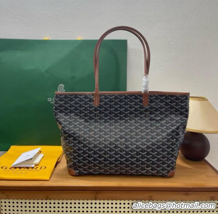 Fashion Goyard Artois Original Zipper Bag GM 00319 Black And Tan
