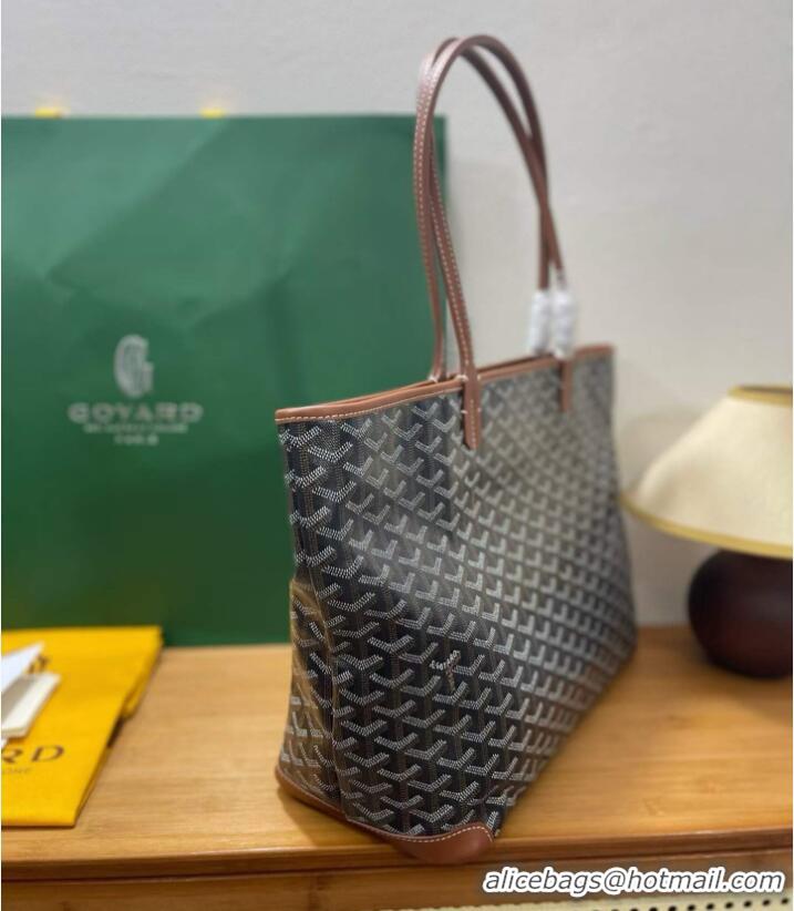 Fashion Goyard Artois Original Zipper Bag GM 00319 Black And Tan