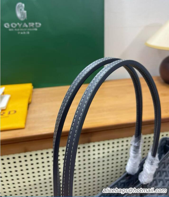 Perfect Goyard Artois Original Zipper Bag GM 00319 Dark Grey