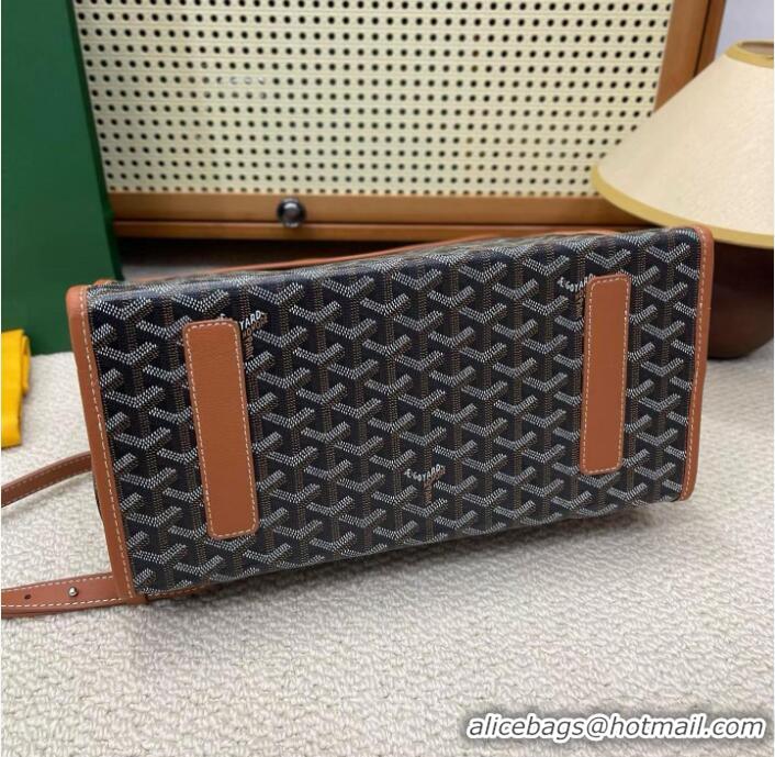 Luxury New Goyard Original Saint Lager Bag 8984 Black And Tan