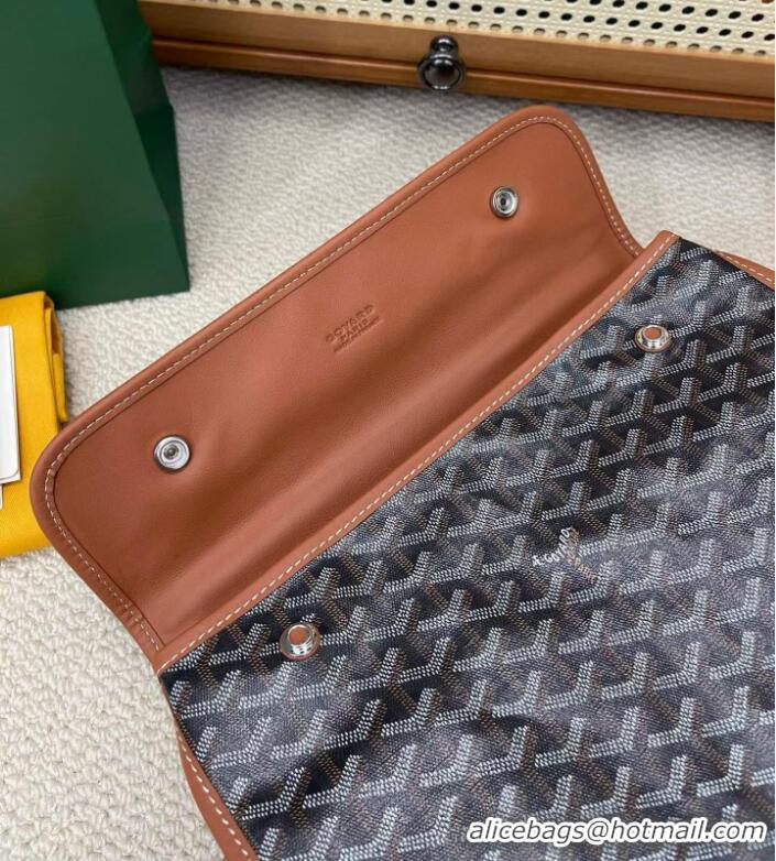 Luxury New Goyard Original Saint Lager Bag 8984 Black And Tan