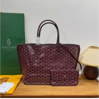 Buy Cheapest Goyard Original Anjou Reversible Bag PM 2399 Burgundy