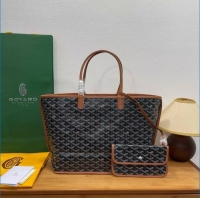 Super Quality Goyard Original Anjou Reversible Bag PM 2399 Black And Tan