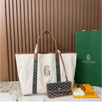 Discount Goyard Anjou St Louis Pertuis Tote Bag GM 2159 Black And Tan