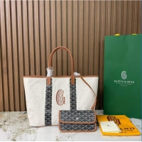 Inexpensive Goyard Anjou St Louis Pertuis Tote Bag PM 2159 Black And Tan