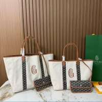 Inexpensive Goyard Anjou St Louis Pertuis Tote Bag PM 2159 Black And Tan