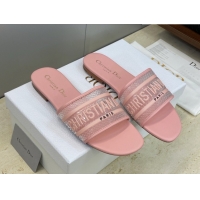 Top Design Dior Dway Flat Slides Sandal in Transparent and TPU Pink 2026 0302089