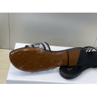 Durable Dior Dway Flat Slides Sandal in Transparent and TPU Black 2026 0302091