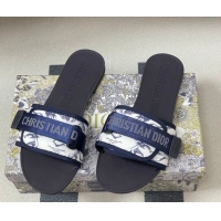 Buy Luxury Dior Dio(r)evolution Flat Slides Sandal in Technical Fabric with Strap Print/Blue 2026 0302096