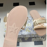 Good Quality Dior Dio(r)evolution Flat Slides Sandal in Technical Fabric with Strap Beige 2026 0302097