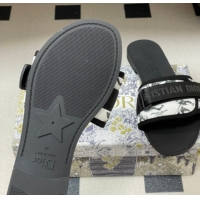 Luxury Cheap Dior Dio(r)evolution Flat Slides Sandal in Technical Fabric with Strap Print/White/Black 2026 0302098