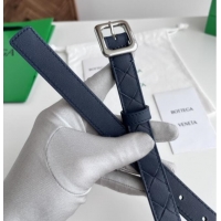 Most Popular Bottega Veneta Women's Contour Belt 2cm BV111705 Blue/Silver 2025