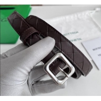 Discount Fashion Bottega Veneta Women's Contour Belt 2cm BV111708 Fondant Brown/Silver 2025
