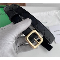 Buy Luxury Bottega Veneta Women's Contour Belt 2cm BV111711 Black/Gold 2025