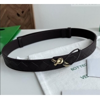 Promotional Bottega Veneta Andiamo Belt in Intreccio Leather BV111714 Fondant Brown 2025
