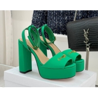 Best Product Dior D-Lane Platform Sandals 8cm in Satin Green 2026 DR030206