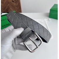 Luxury Cheap Bottega Veneta Intreccio Loop Belt 3.5cm BV111719 Grey 2025