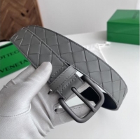 Grade Quality Bottega Veneta Intreccio Loop Belt 3.5cm BV111720 Grey/Black 2025