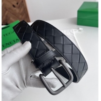 Classic Specials Bottega Veneta Intreccio Loop Belt 3.5cm BV111722 Black/Black 2025
