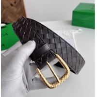 Famous Brand Bottega Veneta Intreccio Loop Belt 3.5cm BV111727 Fondant Brown 2025