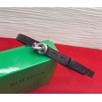 Luxurious Bottega Veneta Intrecciato Leather Belt 2cm with Knot Buckle BV26010402 Burgundy/Silver 2025