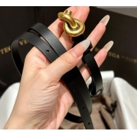 Trendy Design Bottega Veneta Calfskin Leather Belt with Knot Buckle BV26010403 Black/Gold 2025