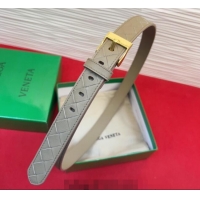 Promotional Bottega Veneta Intrecciato Leather Belt 2cm with Pin Buckle BV26010404 Travetine/Gold 2025