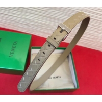 Best Product Bottega Veneta Intrecciato Leather Belt 2cm with Pin Buckle BV26010404 Travetine/Silver 2025