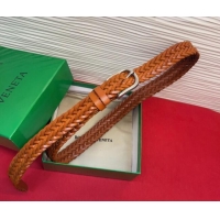 Shop Discount Bottega Veneta Woven Leather Belt 3cm with Pin Buckle BV031601 Brown 2026
