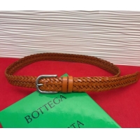 Shop Discount Bottega Veneta Woven Leather Belt 3cm with Pin Buckle BV031601 Brown 2026