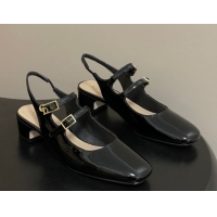 Most Popular Dior Chérie Slingbacks Pump 4cm in Patent Calfskin Leather Black 2026 0303003