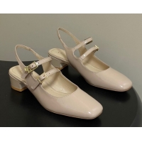 Purchase Dior Chérie Slingbacks Pump 4cm in Patent Calfskin Leather Nude Pink 2026 0303004