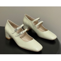 Classic Hot Dior Chérie Pumps 4cm in Supple Calfskin Leather White 2026 0303006