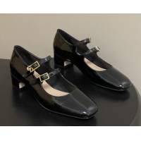 Best Grade Dior Chérie Pumps 4cm in Patent Calfskin Leather Black 0303007