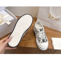 Discount Dior Walk'n'Dior Platform Sneakers 4.5cm in Embroidered Cotton White/Black 2026 0303017
